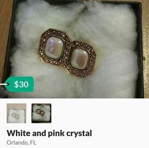 White and pink crystals